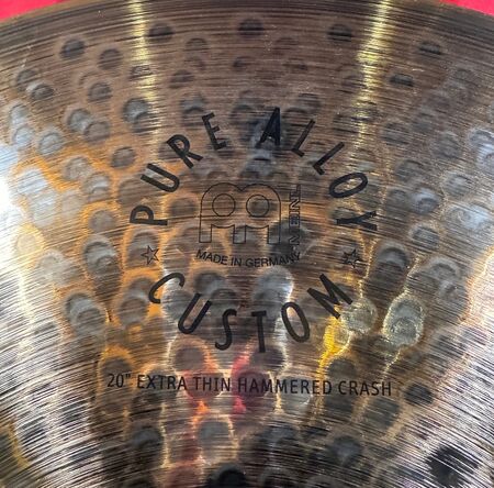Meinl Pure Alloy Custom 20" Extra Thin Hammered Crash 2.jpg